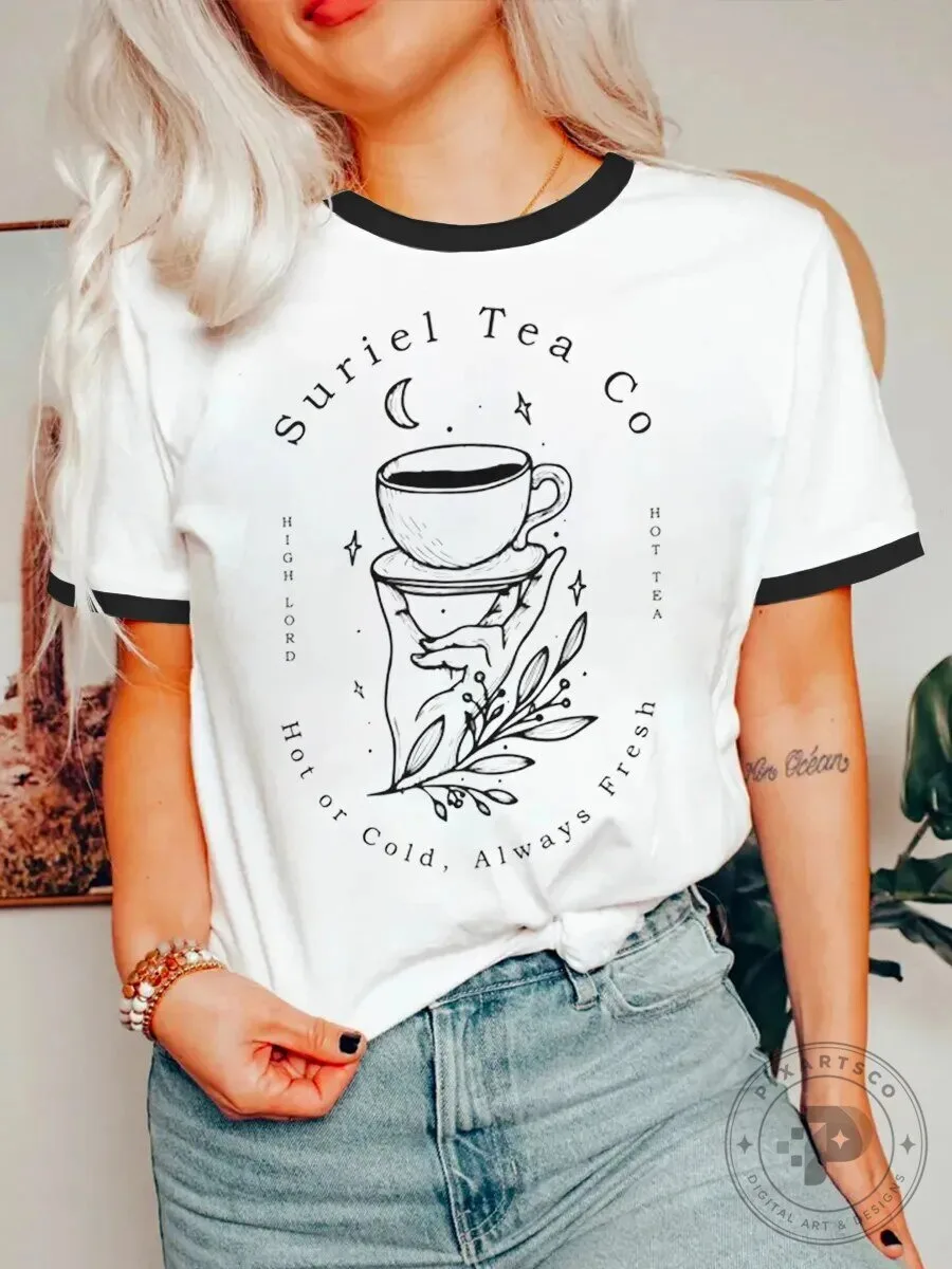 Suriel Tea Company Hot or Cold Always Fresh High Lord Ringer T-Shirt